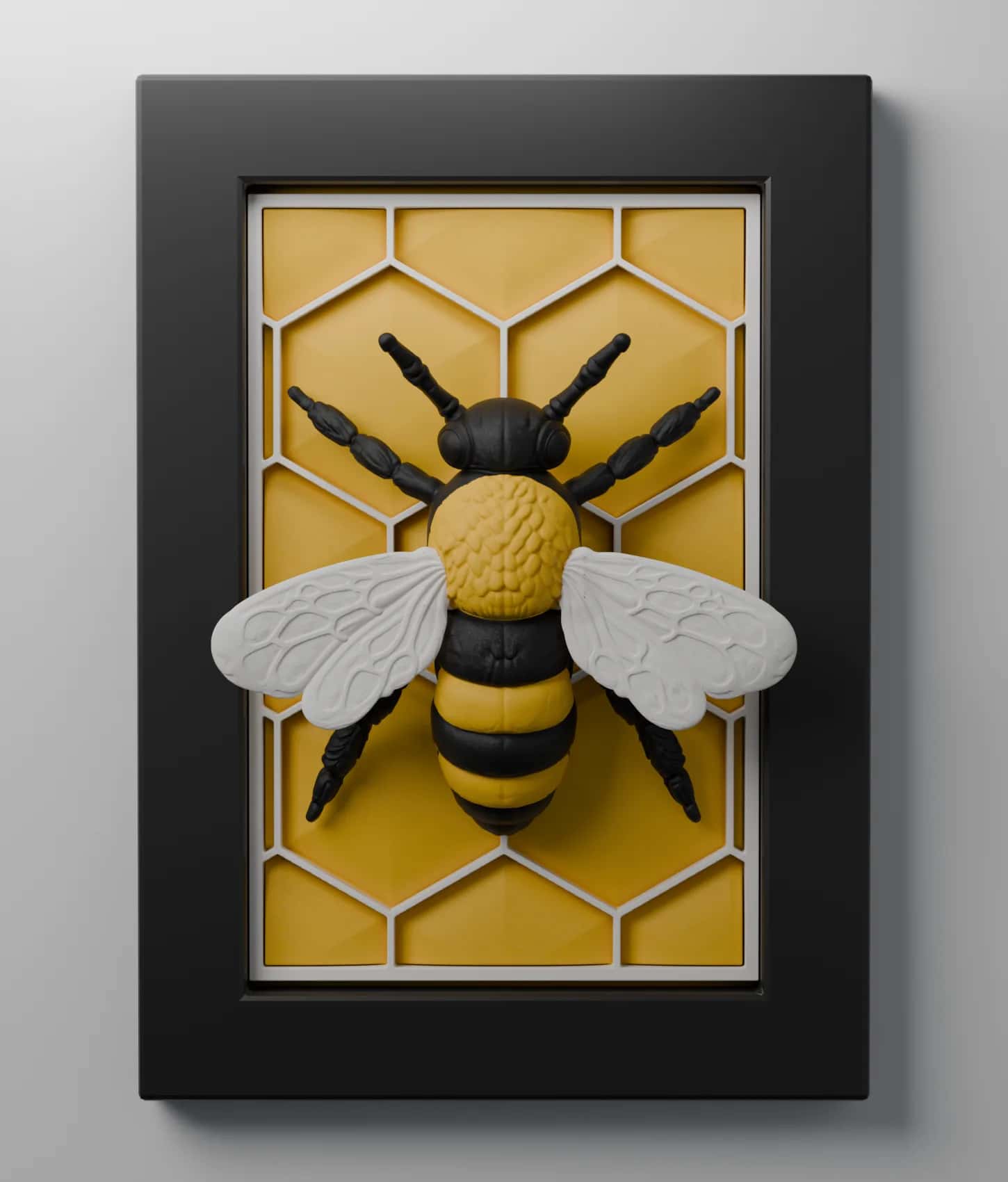 Bee Honeycomb 3D Pop-Out Frame
